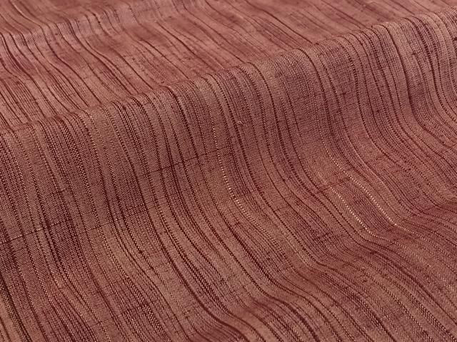  平和屋着物▽上質な紬 単衣 立涌文 正絹 jh 紬 着物