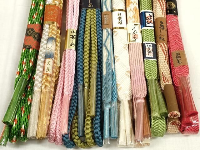 平和屋着物●和装小物 帯締め10本セット 礼装用 手組紐 高麗組 笹浪組 金銀糸 丈長 ♥ zzz 帯締め 帯留め 帯飾り