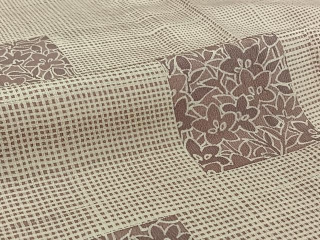  平和屋着物▽訪問着 単衣 草花文 正絹 jh 訪問着 付け下げ 着物