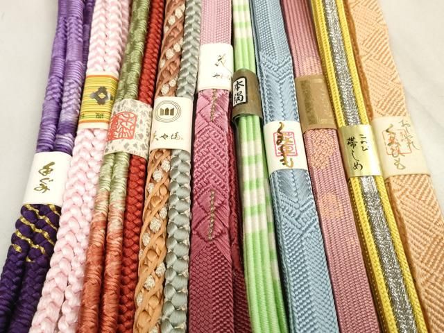  平和屋着物●和装小物 帯締め10本セット 手組紐 組紐 高麗組 鴨川組 金銀糸 ♥ zzz 帯締め 帯留め 帯飾り