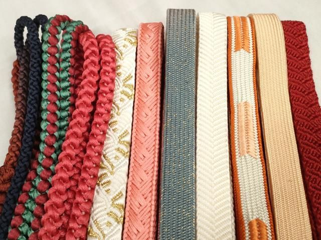 平和屋着物●和装小物 帯締め10本セット 礼装用 組紐 高麗組 笹浪組 金糸 ♥ zzz