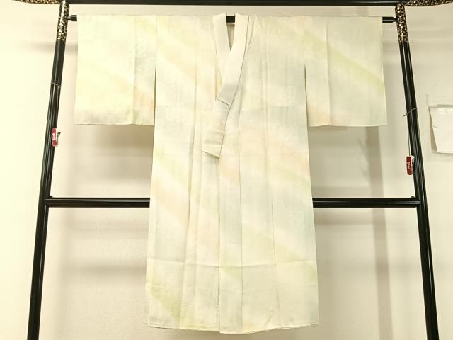 平和屋着物●長襦袢 袷 市松花地紋 暈し染め さが美扱い 正絹 ♥ vp