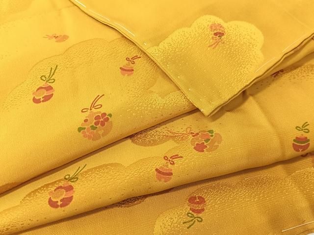 平和屋着物●長襦袢 無双仕立て 雲取り花鈴文 やまと誂製 正絹 ♥ vp