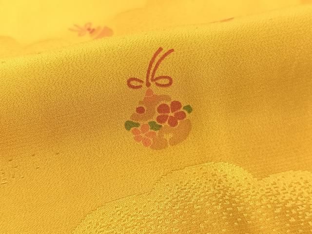  平和屋着物●長襦袢 無双仕立て 雲取り花鈴文 やまと誂製 正絹 ♥ vp 長襦袢 長襦袢 半襦袢