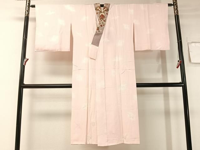 平和屋着物●長襦袢 袷 絞り 折り鶴 暈し染め 半衿刺繍 正絹 ♥ vp