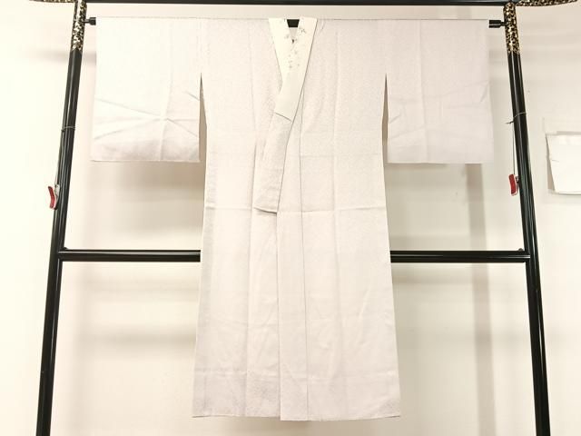 平和屋着物○長襦袢 無双仕立て 舞花地紋 牡丹鼠色 正絹 逸品