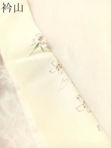 平和屋着物○長襦袢 無双仕立て 舞花地紋 牡丹鼠色 正絹 逸品