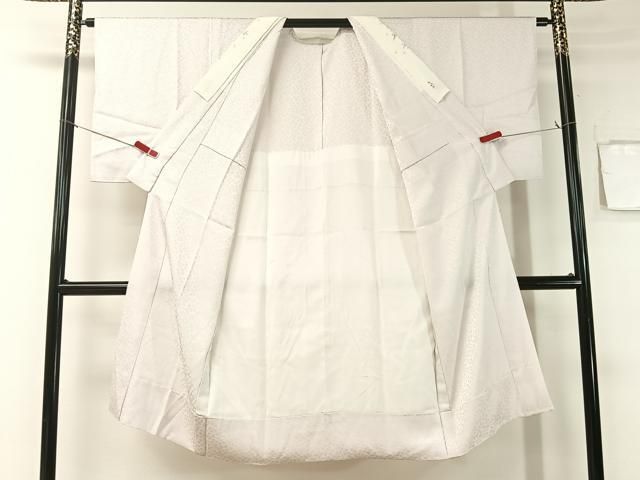 【銘品新品】作家物 長襦袢 牡丹鼠色 変わり織「市松格子織」袖無双仕立て 作家物 長襦袢 牡丹鼠色 変わり織「市松格子織」袖無双仕立て 銘品