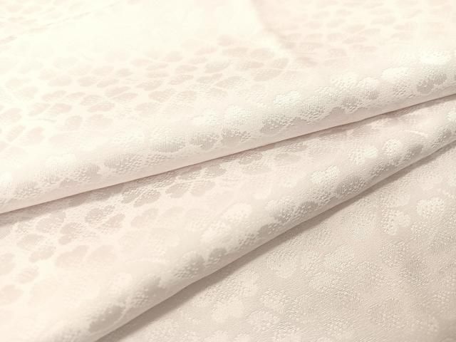 平和屋着物○長襦袢 無双仕立て 舞花地紋 牡丹鼠色 正絹 逸品