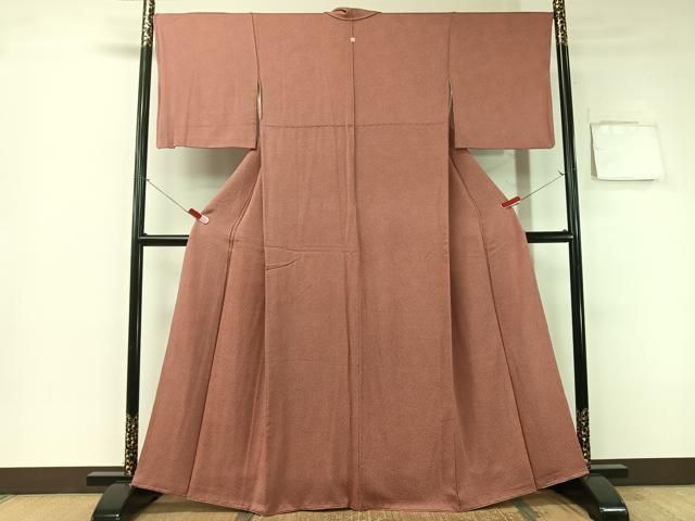 平和屋着物●江戸小紋 鮫小紋柄 紗綾型地紋 鬼しぼ縮緬 正絹 vp