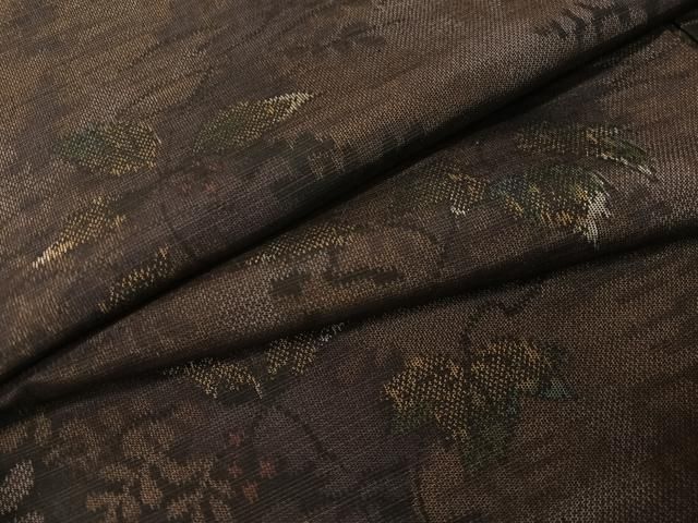 平和屋着物●上質な紬 南天文 正絹 vp