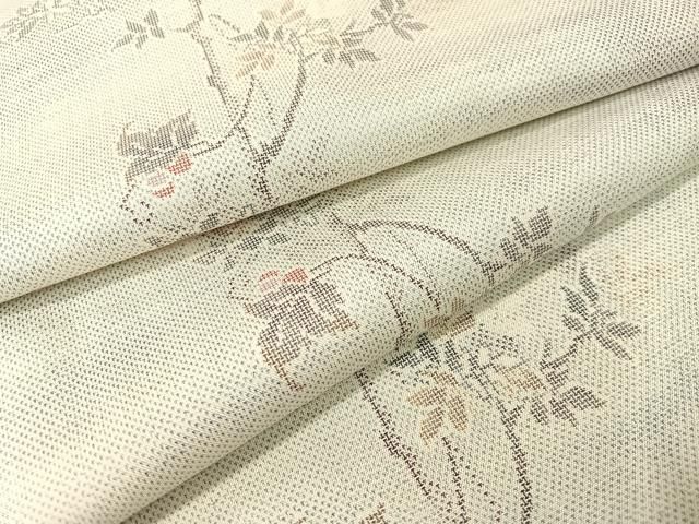 平和屋着物○都喜ヱ門 本場大島紬 白大島 藤絹織物謹製 9マルキ 枝