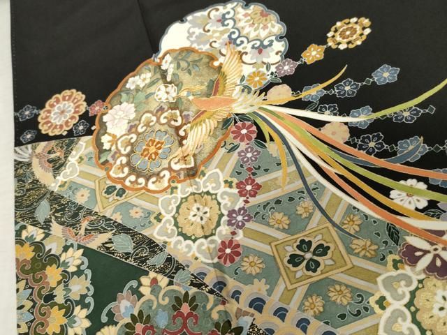 正倉院鳳凰花文 金彩