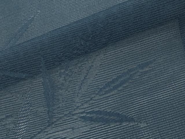 平和屋着物＊夏物 色無地 笹紋絽 褐返色 正絹 gh