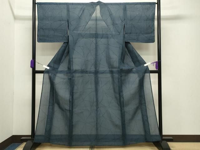 平和屋着物＊夏物 紗紬 舞花文 正絹 gh