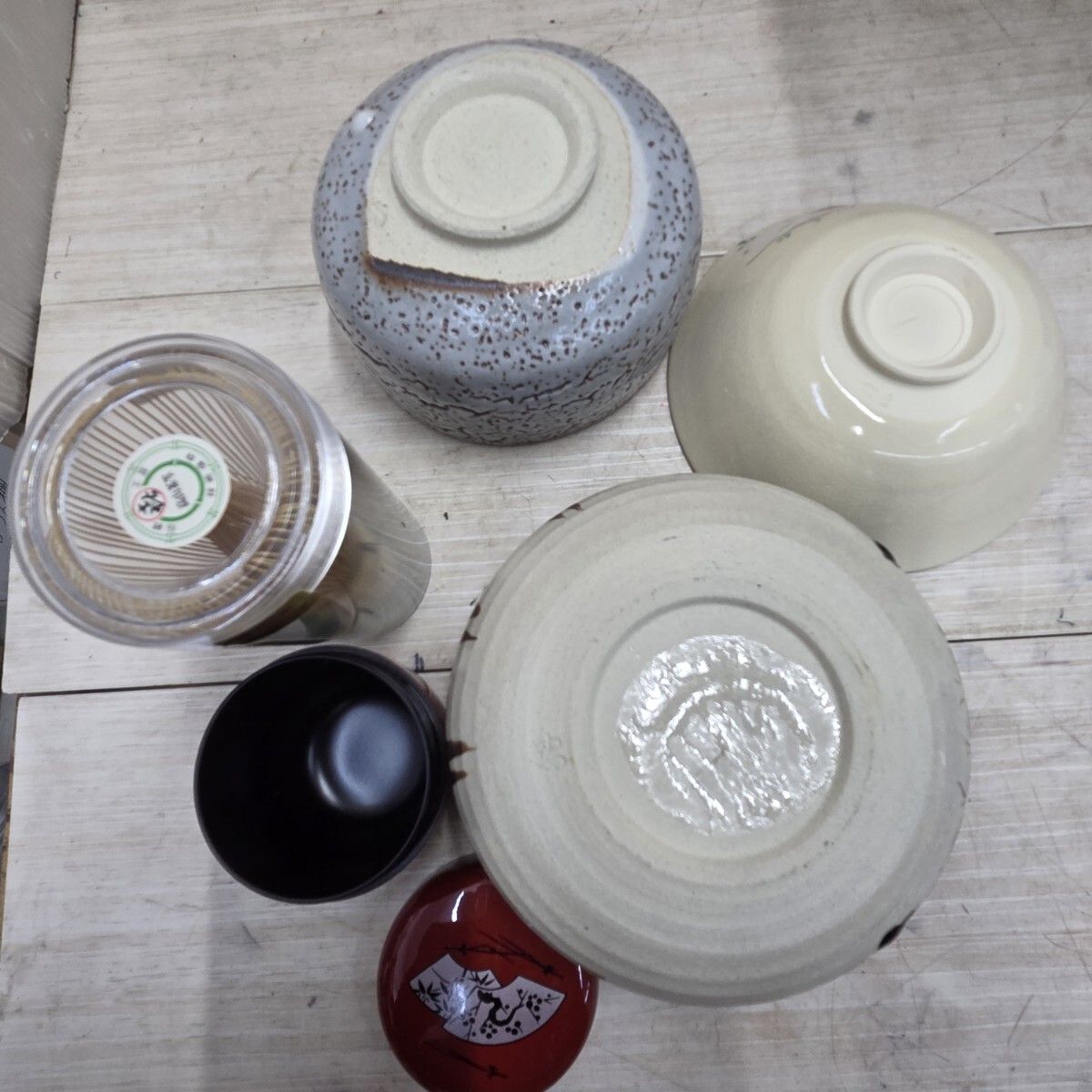 S98662 茶道具一式 木箱付 茶器 茶碗 なつめ など 骨董 和食器 セット