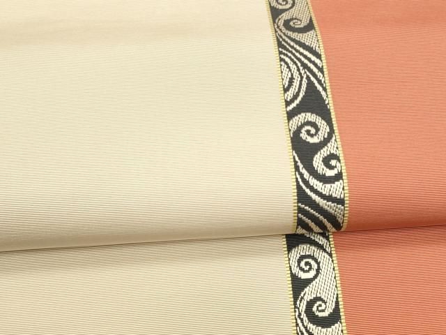 平和屋着物○本場筑前博多織 八寸名古屋帯 流水間道 西村織物謹製 博多