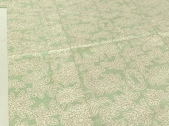 平和屋着物▽本場大島紬 白大島 単衣 草花文 正絹 逸品 AABF0962jh