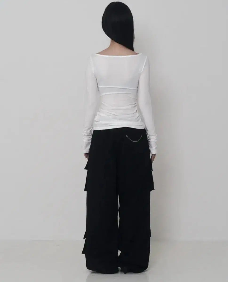  エトオソメ テンセル コットン カーゴパンツ ブラック ワイド アズオン グロウニー プリーズノーフォロー スリータイムズ ジョガーパンツ スウェットパンツ パンツ