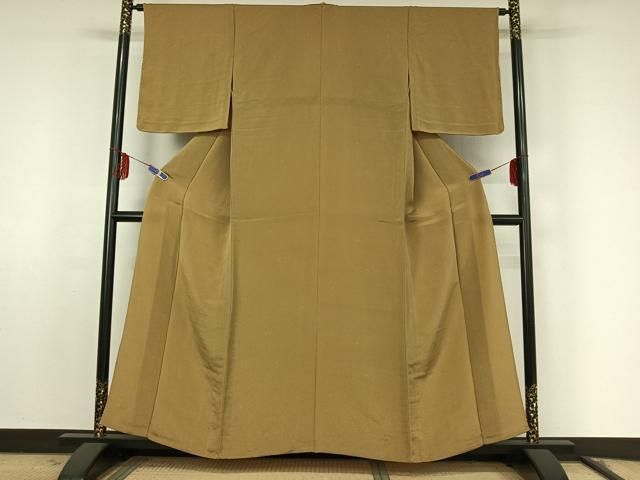 平和屋着物▽上質な小紋 単衣 唐草文 鬼しぼ縮緬 正絹 jh