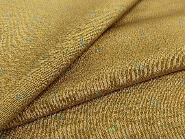 平和屋着物▽上質な小紋 単衣 唐草文 鬼しぼ縮緬 正絹 jh