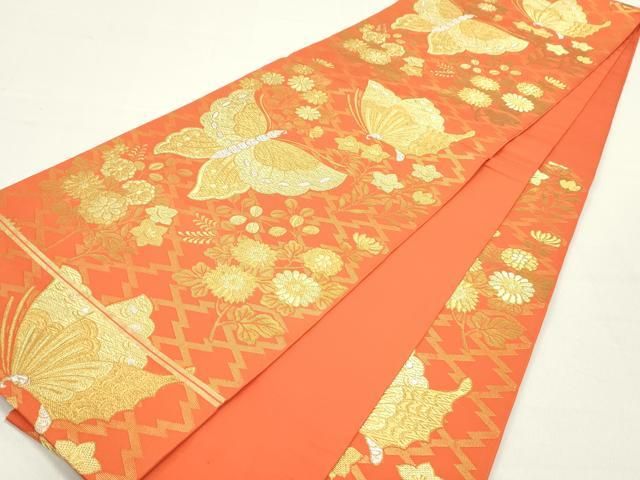 平和屋着物○西陣 川島織物 六通柄 本袋帯 唐織 松皮菱花鳥文 金銀糸