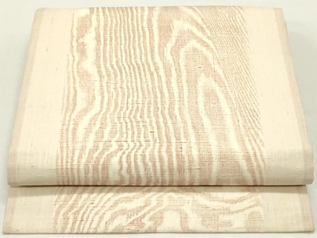 平和屋着物○東京友禅 熊谷好博子 九寸名古屋帯 紬地 木目間道 正絹