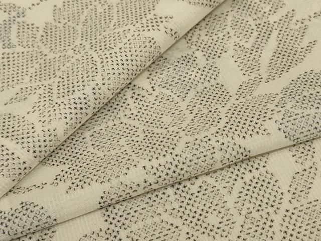 平和屋着物＊夏物 小紋 紗 切嵌草花文 洗える着物 jd