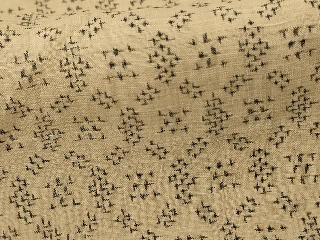  平和屋着物＊夏物 小千谷ちぢみ 絣柄 麻 jd 紬 着物