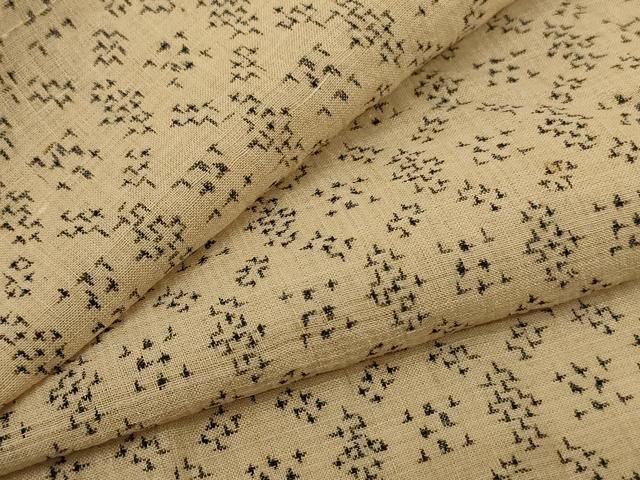 平和屋着物＊夏物 小千谷ちぢみ 絣柄 麻 jd