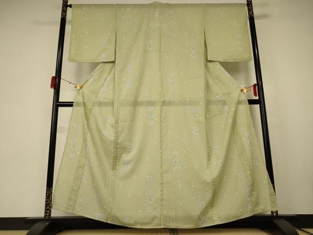 平和屋着物＊夏物 小紋 絽 花尽くし 洗える着物 jd