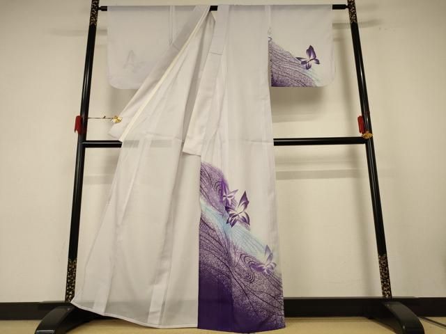 平和屋着物＊夏物 訪問着 絽 舞蝶文 洗える着物 jd