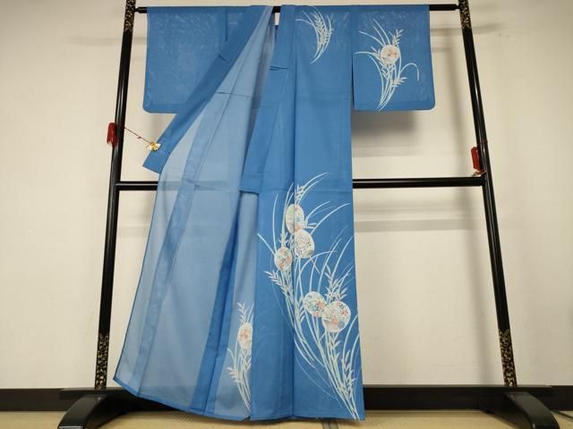 平和屋着物＊夏物 訪問着 絽 団扇草花文 洗える着物 AABE7513jd - メルカリ