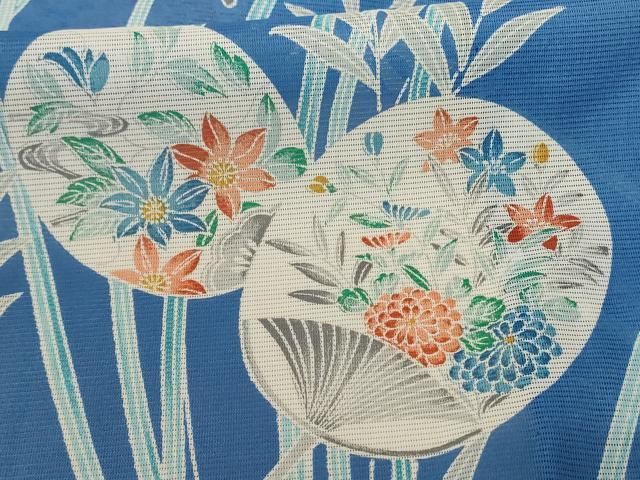 平和屋着物＊夏物 訪問着 絽 団扇草花文 洗える着物 AABE7513jd - メルカリ