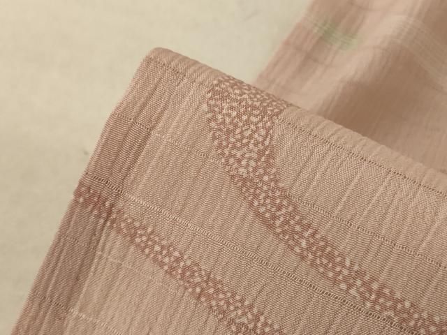  平和屋着物＊夏物 小紋 絽 流水草花文 洗える着物 ♥ jd 小紋 着物