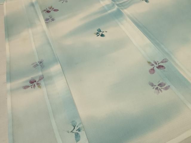 平和屋着物＊夏物 小紋 絽 舞花文 暈し染め 洗える着物 AABE7518jd