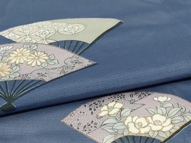 扇面花文 暈し染め