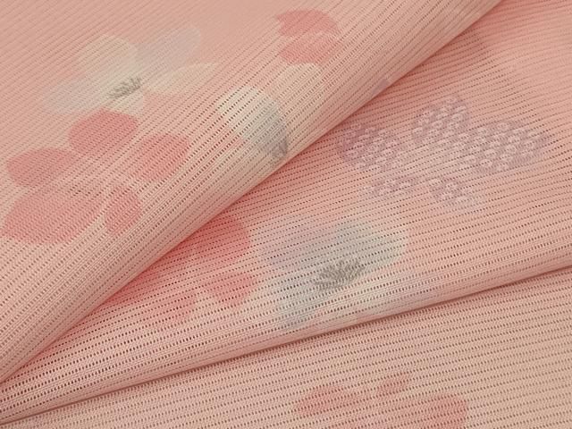 平和屋着物＊夏物 小紋 絽 舞花文 洗える着物 jd