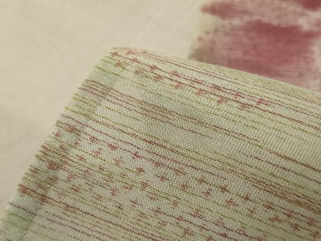  平和屋着物＊夏物 小紋 紗 草花文 jd 小紋 着物