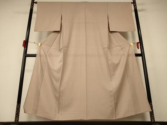 平和屋着物＊夏物 色無地 絽 白茶色 正絹 jd