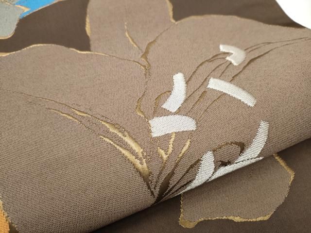 平和屋着物○世界的人形師 辻村寿三郎 ジュサブロー 六通柄袋帯 舞花文