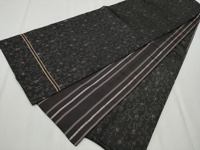 平和屋着物○本場筑前博多織 両面 全通柄 京袋帯 唐草文 献上 正絹
