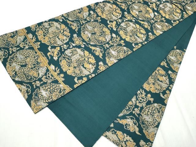  平和屋着物●アンティーク 大正ロマン 六通柄 本袋帯 雲龍 金銀糸 正絹 hy その他 着物 浴衣