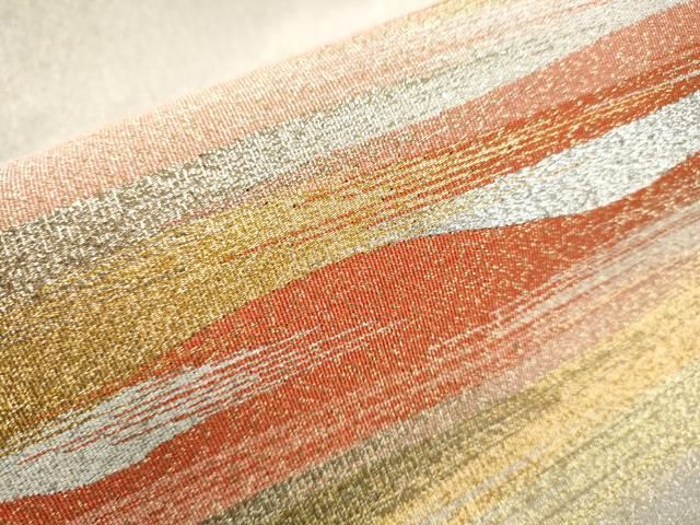 平和屋着物○爪掻き本綴れ 八寸名古屋帯 霞文 正絹 逸品 CABB9391hy