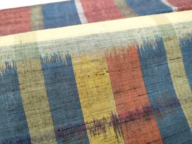  平和屋着物●つけ帯 紬地 霞文 正絹 hy 付け帯 作り帯 帯