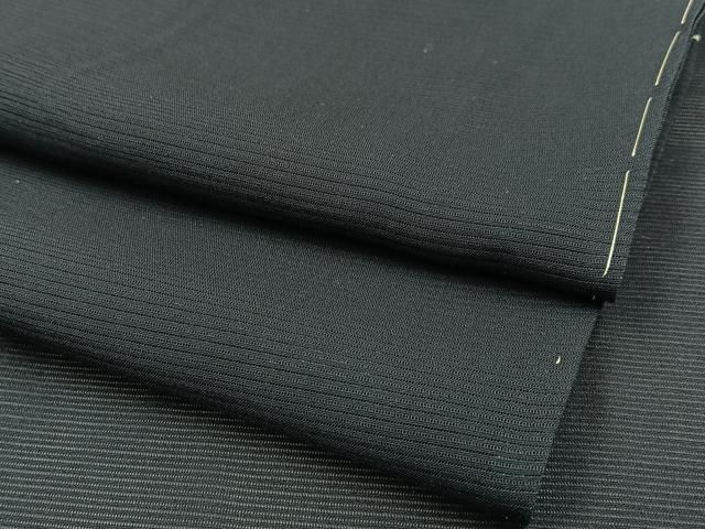 平和屋着物＊夏物 色無地 絽 黒色 正絹 ♥ hj