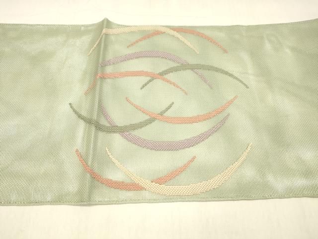  平和屋着物＊夏物 太鼓柄 本袋帯 露芝文 銀糸 正絹 cm 袋帯 帯