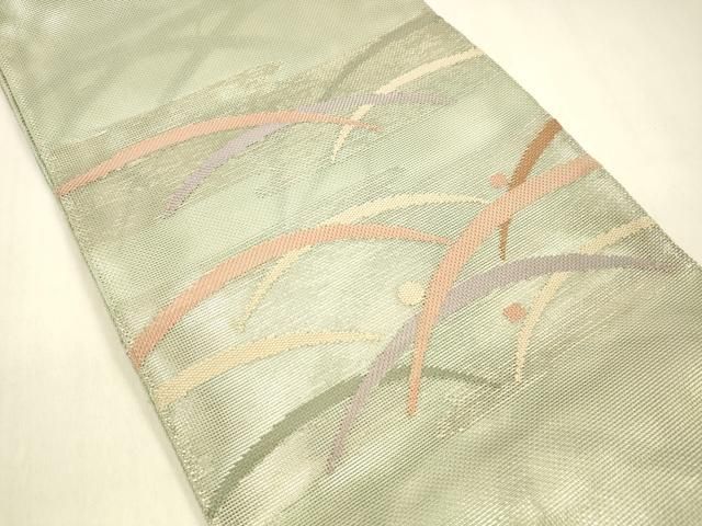平和屋着物＊夏物 太鼓柄 本袋帯 露芝文 銀糸 正絹 cm