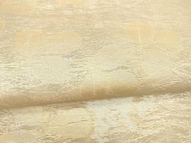 平和屋着物＊夏物 織物一筋名門 織悦 全通柄 本袋帯 草葉文 金銀糸
