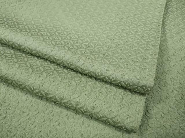 平和屋着物●上質な色無地 七宝地紋 裏葉柳色 正絹 ♥ ut